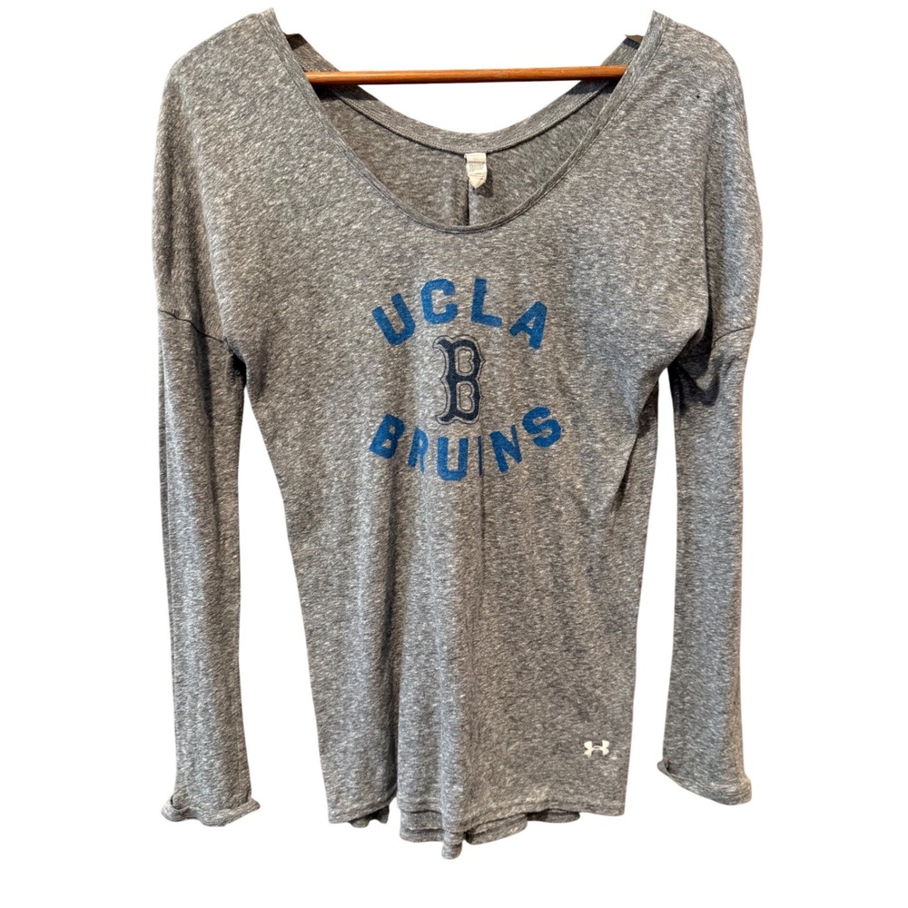 Under Armour UCLA Bruins Gray Long Sleeve Scoop Neck Shirt